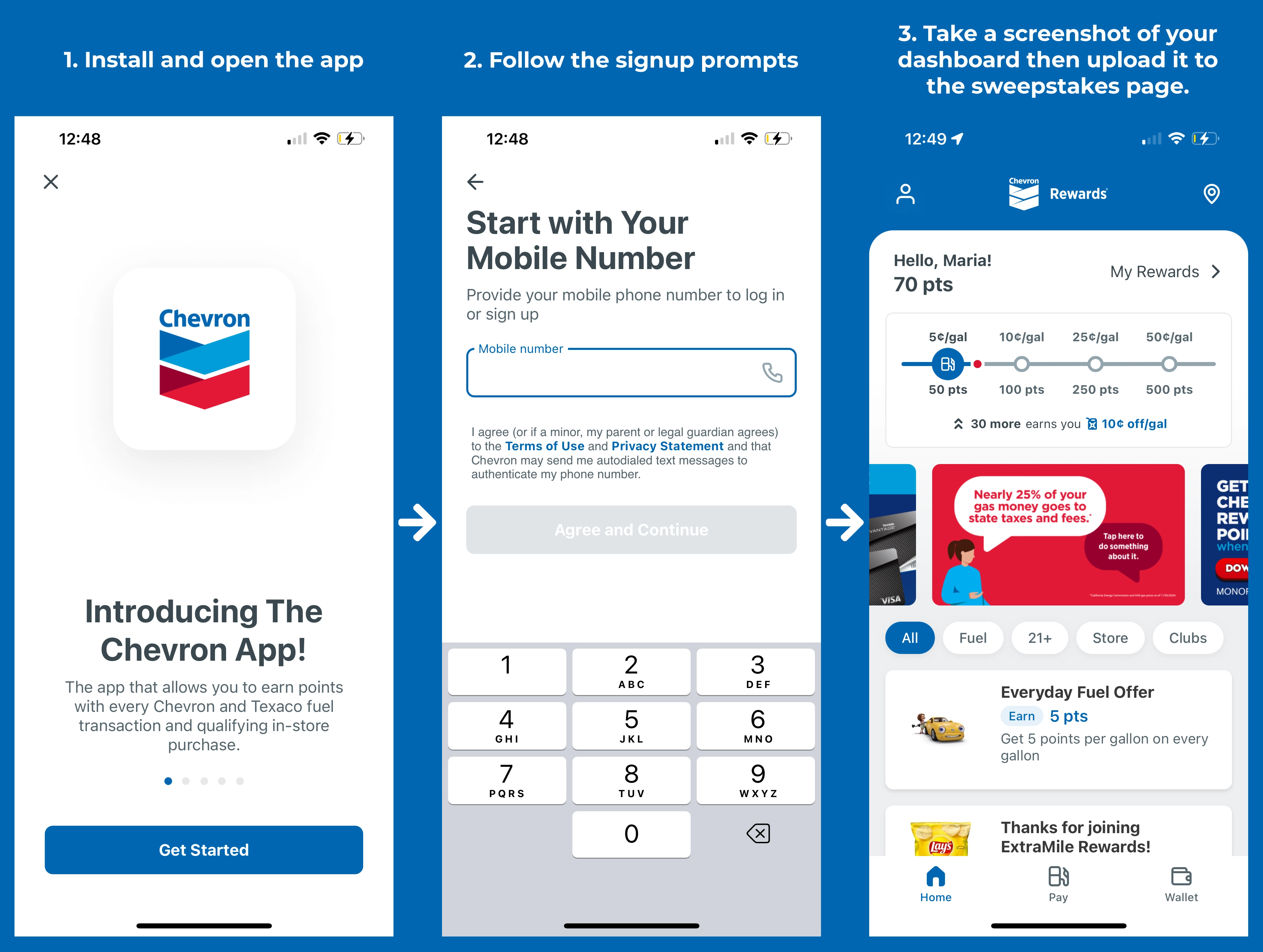 Chevron Rewards Screenshot
